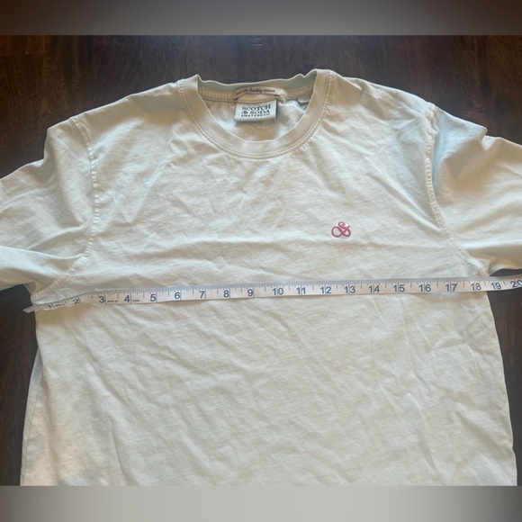 Scotch & Soda Crew Neck T Shirt Mint Green Logo Casual Short Sleeve Tee Cotton - Picture 3 of 14